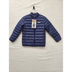Eddie Bauer Kids Youth Down Packable Jacket‎ Navy Blue Puffer Size 6/7 E8340W903
